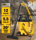 Dewalt 12 Gallon Stealthsonic Ultra Quiet Wet Dry Vacuum Dxv12p-qt Heavy Duty