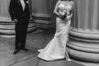 Wedding Dress Ivory Mermaid Size 8-10 Off The Shoulder Oksana Chorna
