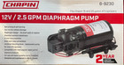 Chapin 12 Volt 2 5 Gpm Diaphragm Pump For Spot Sprayers