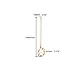 200pcs Eye Pins Jewelry Findings 22 Gauge 15mm Stainless Steel Eye Pins  Gold