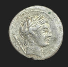 82 Bc Roman Republic P  Crepusius Ar Silver Denarius Rome Mint Horseman Coin