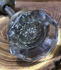 Antique Light Purple Amethyst Glass   Brass Door Knob Octagonal