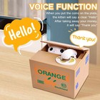 Piggy Bank Cat Stealing Money Coin Box  Electronic Cute Money Saving Coins Ca   