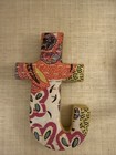 Anthropologie Letter    t    Wall Decor Initial Monogram Boho Quilted Art