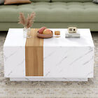 Coffee Table Center Cocktail Table Side Table End Table W  2 Drawers White black