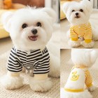 Pet Clothes Dog Hoodies Shirt Striped Print Puppy Sweatshirt For Dog Cat Clothes