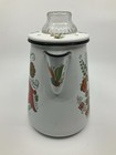 Vintage Folk Art Enamelware  Berggren Coffee Pot Percolator - Fully Functional