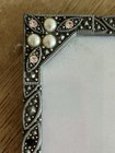 Vintage Wilton Industries Company Pewter W  Rhinestone  8 X 10 Picture Frame