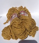 Vtg Aunt Lydia s Heavy Rug Yarn Yellow beige    75 25 Poly cotton -  3 Skeins 