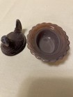 Mosser Hen On Nest Salt Amethyst Glass 