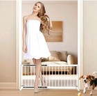 Metal Dog Gate For Small Dogs  17 7  Freestanding Retractable Pet   