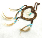Native American Grapevine Dream Catcher  3 5 x3 5   Turquoise  Cherokee   Dc30