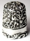 Antique Ketcham   Mcdougall Embroidery Sterling Silver Thimble     elsie  Monogram