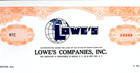     early Lowe s Companies Specimen Stock Certificate   Home Depot Competitor