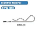 16 Pcs Heavy Duty Cotter Pins hitch Pins Clip R Clips Spring Retaining Wire Hair