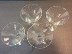 Set Of 4 Mini Martini Glasses Approx 4 Inch Elegant Cocktail Or Desert Stemware 