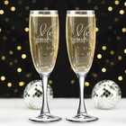 Set Of 2 Personalized Wedding Champagne Glass With Box - Mr   Mrs Flutes Cute