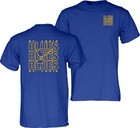Nhl Officially Licensed T-shirt - Front back Curl Design  Team Color  Blue  Size