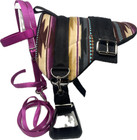 Miniature Horse   Sm Pony Bareback Saddle Pad Set - Rs Pink Sw -  Bitless Bridle