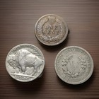 Lot Of 3 Vintage Us Coins Liberty V   Indian Head Buffalo Nickel   Indian Cent