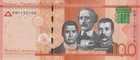 Dominican Republic 100 Pesos  2017  - Sanchez  Duarte   Mella p190d Unc
