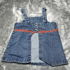 Sesame Street Overalls Girls Size 24 Elmo Friend Denim Jumper Dress Embroidered