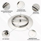 Dreffco Stainless Fire Pit Burner Pan W  Ss Burner Ring And Connection Kit Ng Lp