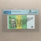 1985 Australia 2 Dollars Banknote P43e Pmg 67 Epq Australian Curreny Paper Money