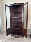 Vintage Curved Glass China Cabinet