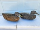 Two Vintage R Madison Mitchell  Havre De Grace Maryland Cork Black Duck  Decoy s