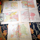 Lot Of 5 Vintage 1948 Maps 12  X 9  Perfect Condition   - Europe  Balkan Pe   