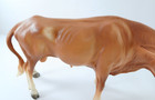 Vintage Breyer Texas Longhorn Bull Mold  75 Matte Brown Beef Cattle Figure