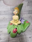 Hampton Bay Disney Tinker Bell Tulip Flower Table Lamp Glass Shade  no Wings 