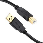 3 Feet 2 0 Cable Usb-a Male To Usb-b Male - Shielded  Gold Plated  Black
