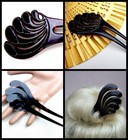 Antique Victorian Hair Comb With Gold Pique  -  No Us Import Fees
