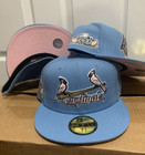 New Era St  Louis Cardinals Blue 59fifty Hat World Series Size 7 1 2 Pink Uv