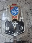 Vintage Lighted Old Style Beer Sign Clock Cash Register Bar Topper 