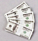 Dollhouse Miniature  100 Bills Play Money 1 6 Scale 1 2x1  10 Pc  Bundles