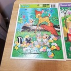 Vintage Golden Disney Frame Tray Puzzles Lot Of 3 Bambi Snow White 101 Dalmation