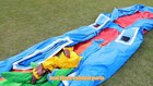 23ft Commercial Inflatable Bounce House Double Water Slide Combo Large Pool Kids