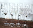 Set Of 4  Similar To Kosta Boda Style Champagne Glasses Flutes 9 5  X 2 