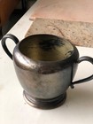 Antique Or Vintage Silver Plated Handled Bowl Or Cup  Tarnished