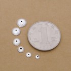 925 Sterling Silver Shiny Bead Cap Smooth Spacer For Bracelet 3mm 4mm 5mm 6mm