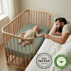 Mini Crib Sheets - Organic Cotton Muslin Fitted Mini 24 x 38  Crib For Pack A   