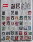 53  Stamps 1800 s To 1930 - 28 Danzig German   25 Denmark From Stamp Album