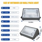 4pcs 150w Led Wall Pack Light Dusk-to-dawn Commercial Outdoor Security Lighting