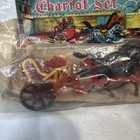 2 Vintage 2 Horse Chariots Hong Kong Plastic Miniature Toy Dime Store Toy Kids