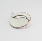 Rare Vintage Modern Large White Enamel Sterling Silver Pin Aksel Holmsen Norway