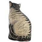 Vintage Cat Shaped Decorative Pillow With Detailed Tabby Design 7  Tall
