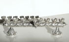 Silver Jewish Hanukkah Menorah shabbat Candle Holder Antique Yemen Judaica Art